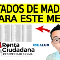 Listados de madres para este mes
