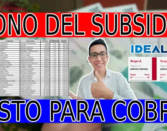 Bono del subsidio listo