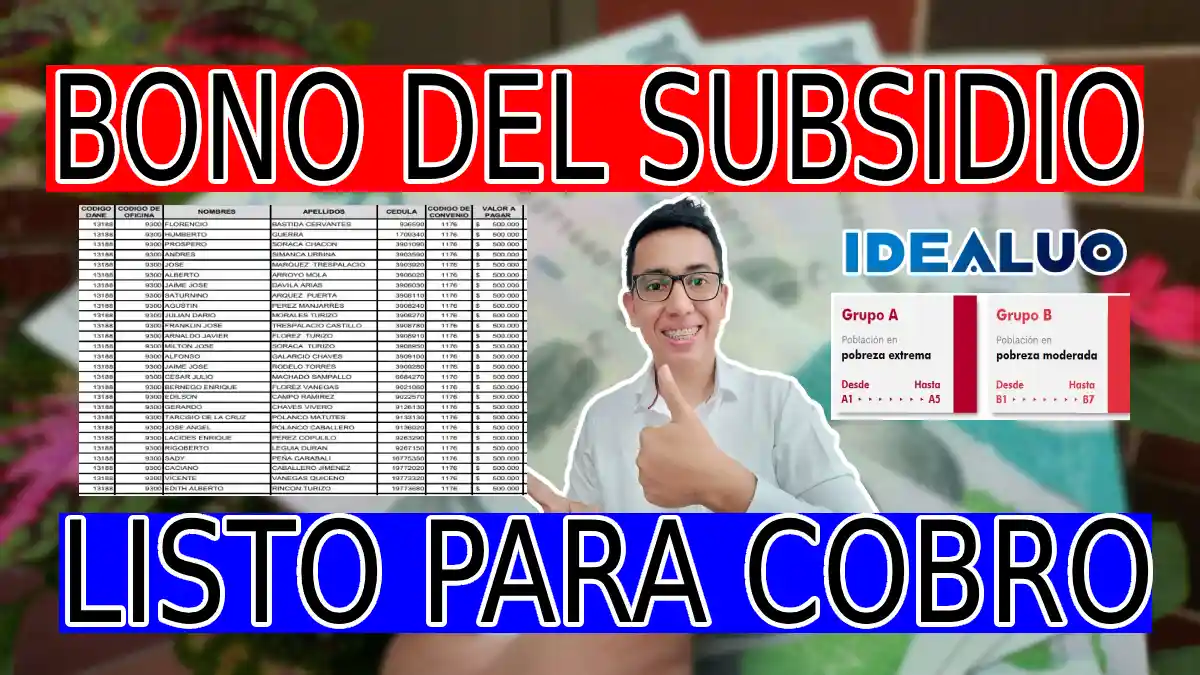 Bono del subsidio listo