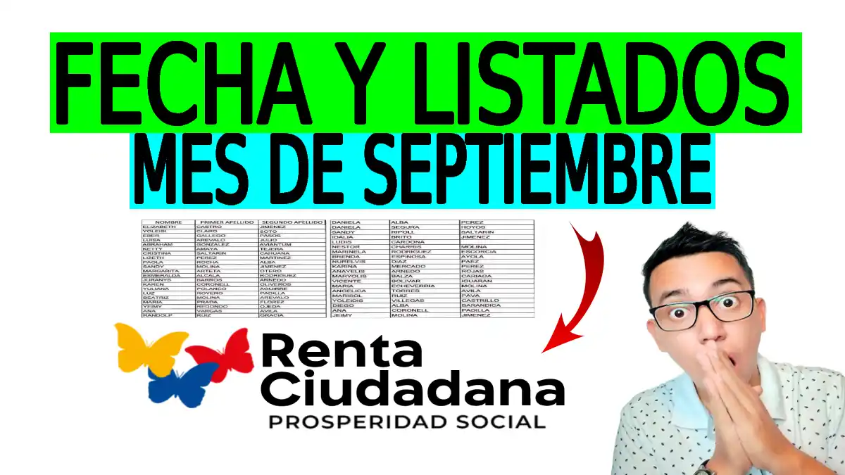 Fecha y listado en septiembre
