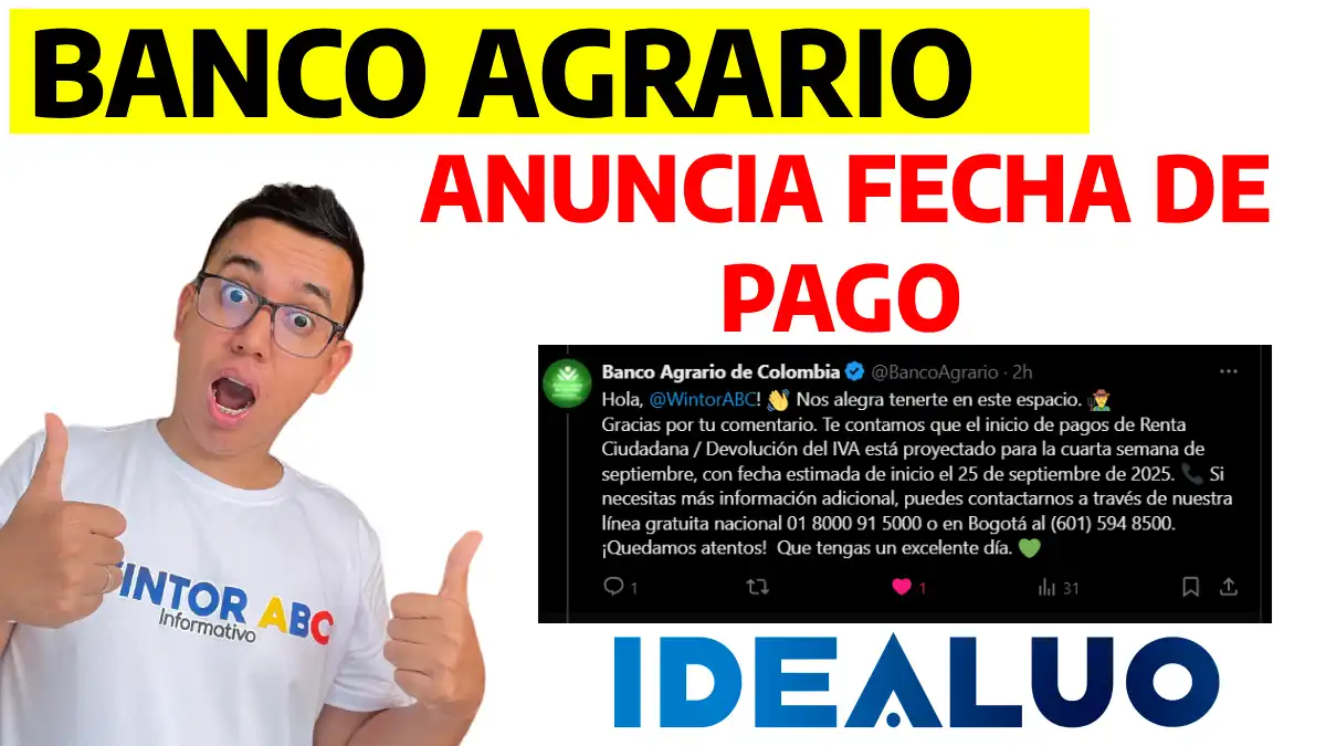 Banco Agrario anuncia fecha