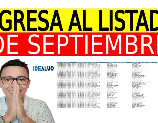 Ingresa al listado de septiembre