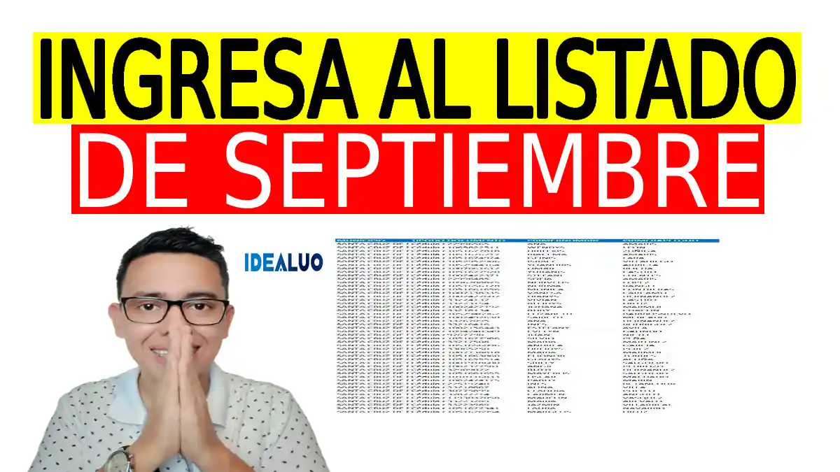 Ingresa al listado de septiembre