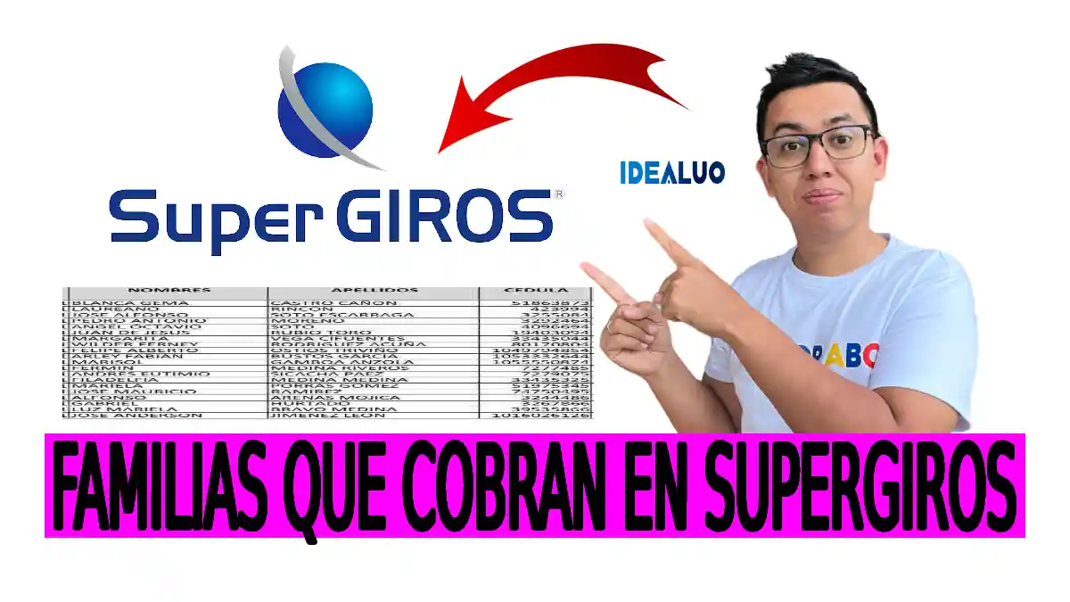 Familias que cobran en supergiros