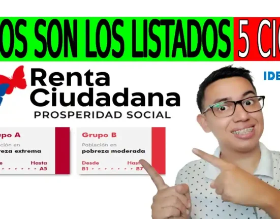 Estos son los Listados 5 ciclo de la renta ciudadana en octubre. 6 Estos son los Listados 5 ciclo