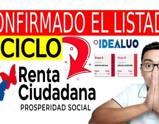 Atención: confirmado el listado del 5 ciclo para noviembre de la renta ciudadana. 6 Confirmado el listado del 5 ciclo