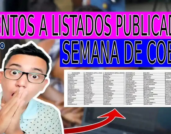 Atentos a listados publicados