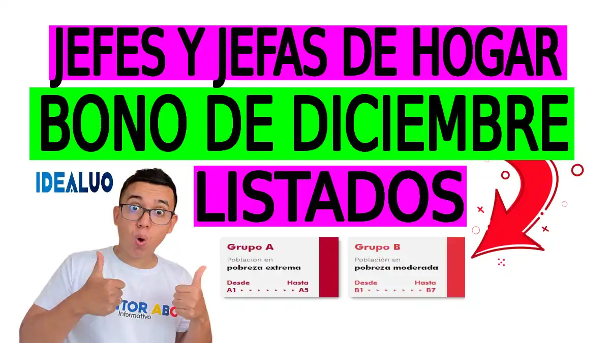 Listado de bono en diciembre