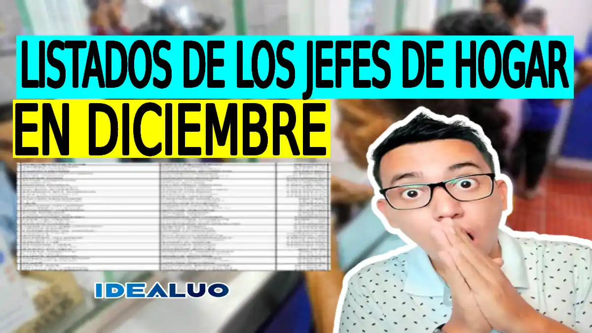 Listados de los jefes de hogar que reciben el bono en diciembre 2025. 1 Listados de los jefes de hogar