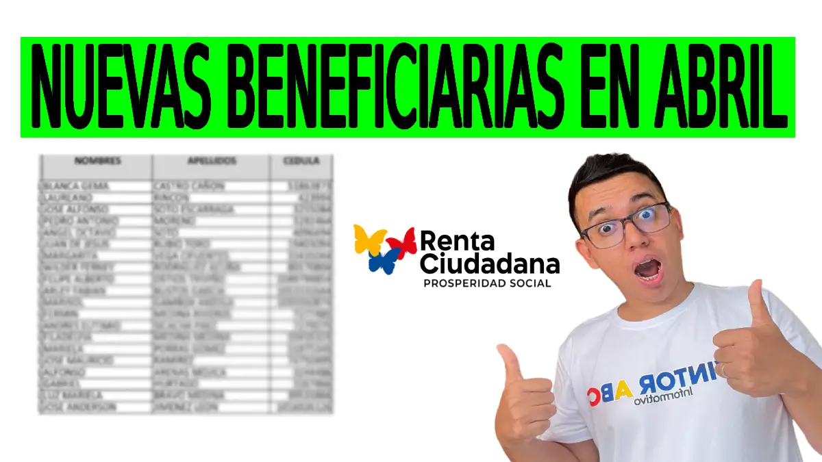 Nuevas beneficiarias en abril