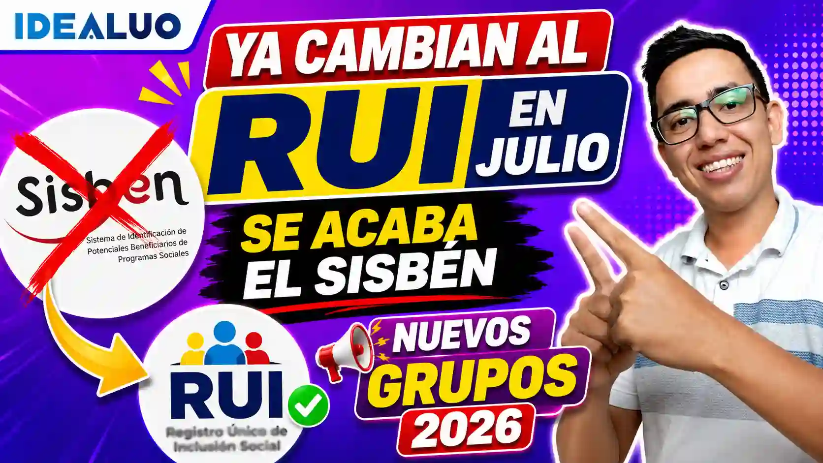 Ya cambian al RUI en julio, se acaba el Sisbén, nuevos grupos 2026. 1 Ya cambian al RUI en julio