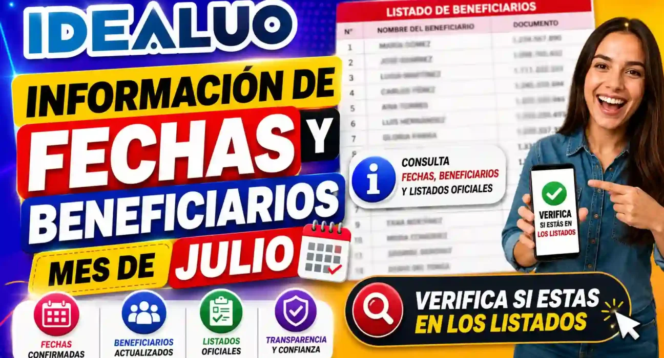 Información de fechas y beneficiarios