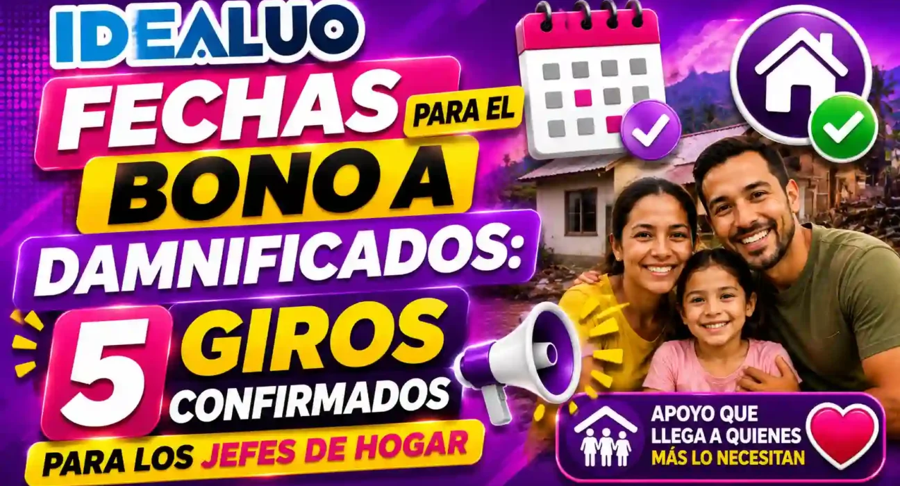 Fechas para el bono a damnificados