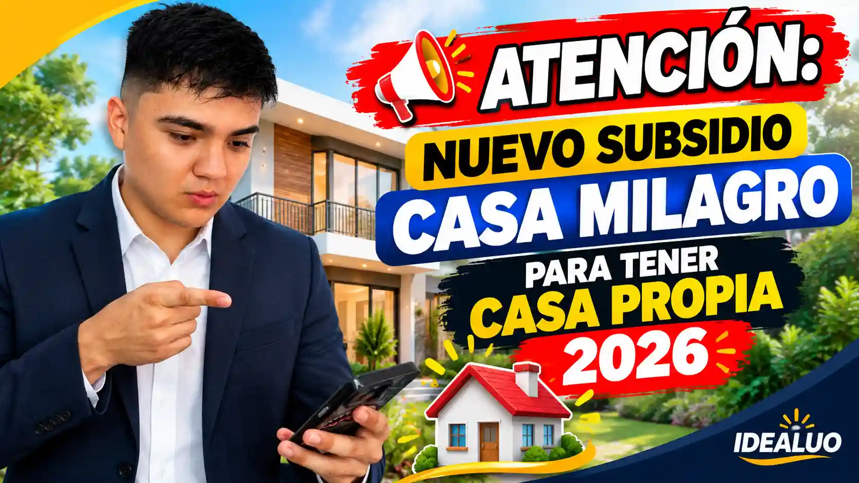Atención: Nuevo subsidio casa milagro para tener casa propia 2026. 1 Nuevo subsidio casa milagro