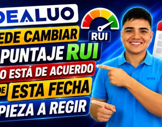 Puede cambiar su puntaje RUI
