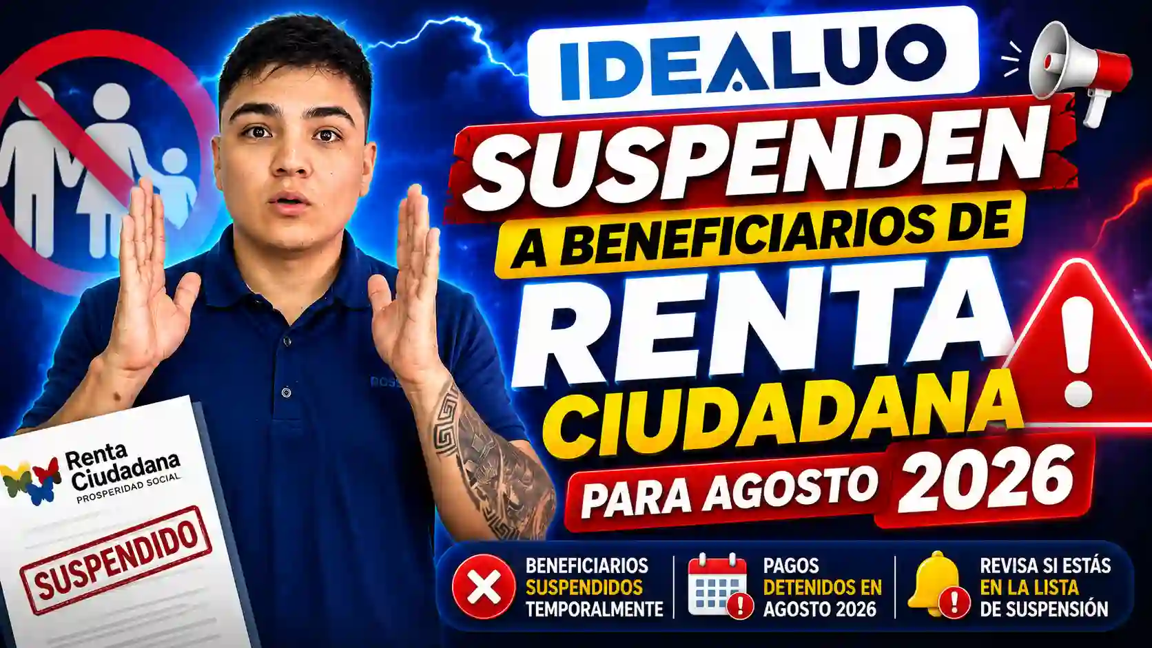 Suspenden a beneficiarios de renta ciudadana para agosto 2026. 1 Suspenden a beneficiarios de renta ciudadana